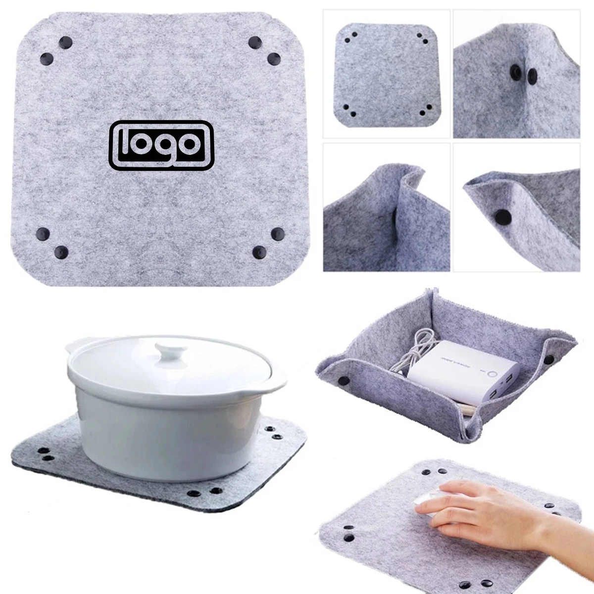 Felt Office Desk Organizer Storage Tray 1