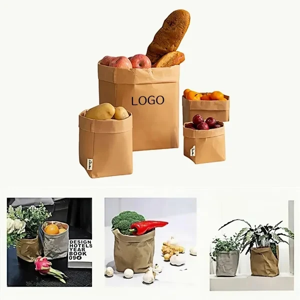 Reusable Kraft Paper Storage Bags 1