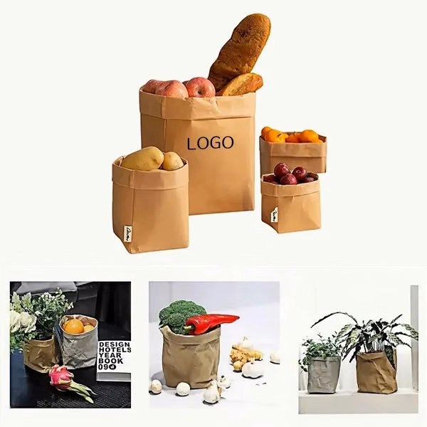 Reusable Kraft Paper Storage Bags