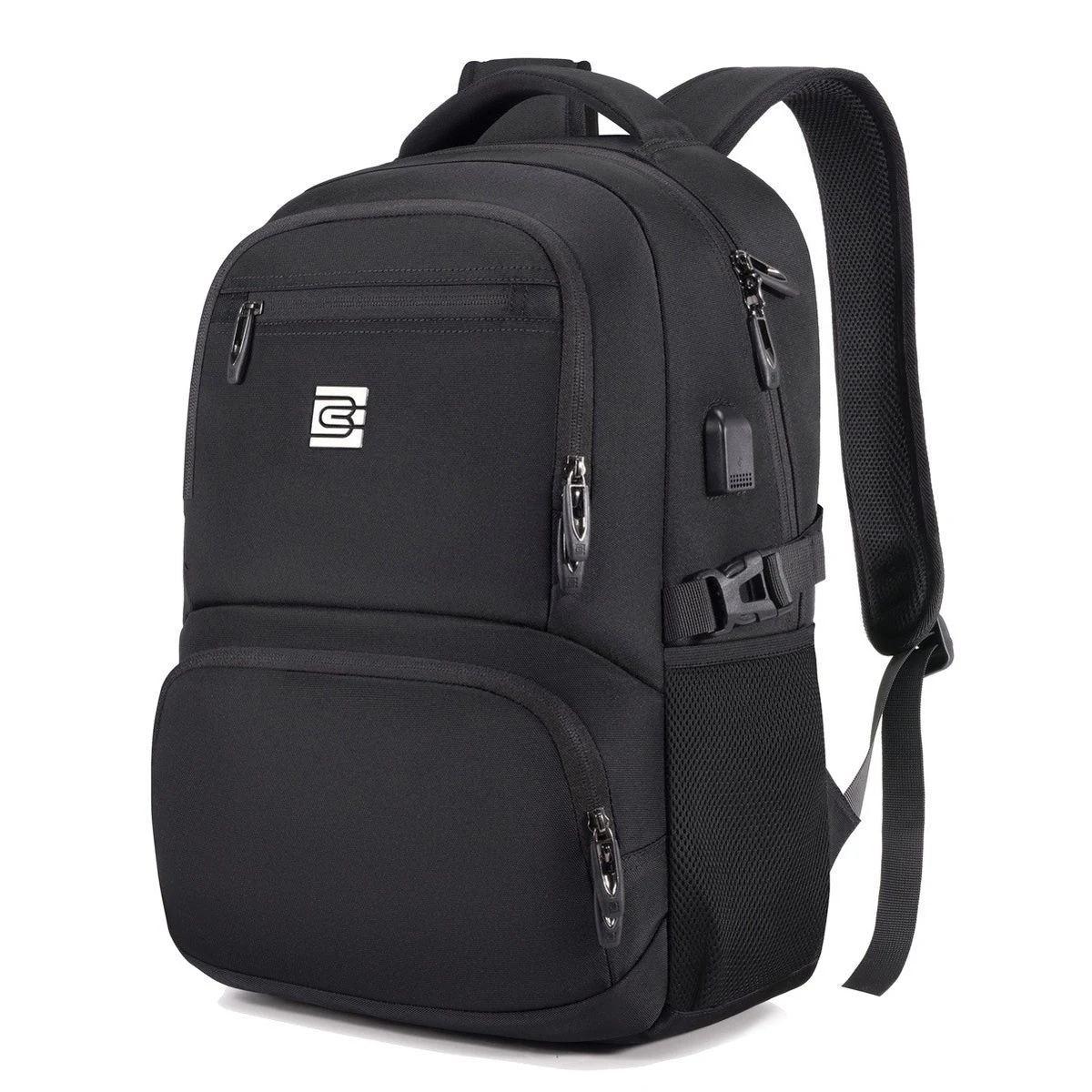 Slim Travel Laptop Backpack w/ USB Charging Port Waterproof College Computer Bag Fits 15.6'' Laptop 1