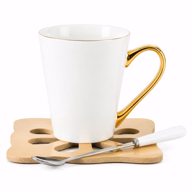 Gold handle mug