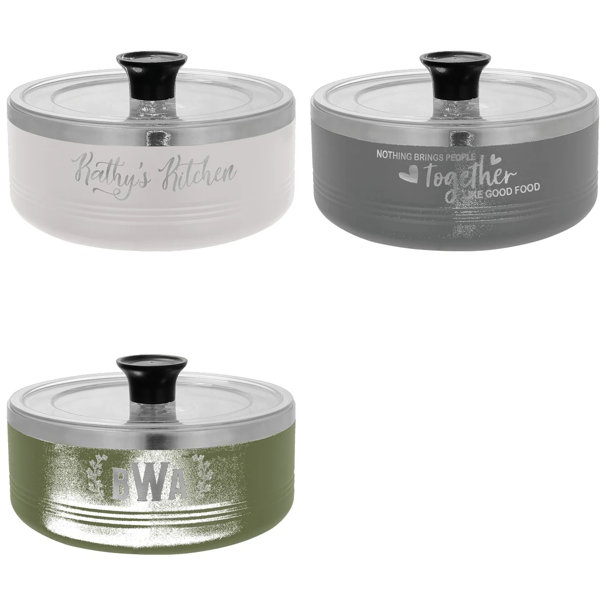 Polar Camel 1 1/4 Quart Serving Bowl with Lid 1