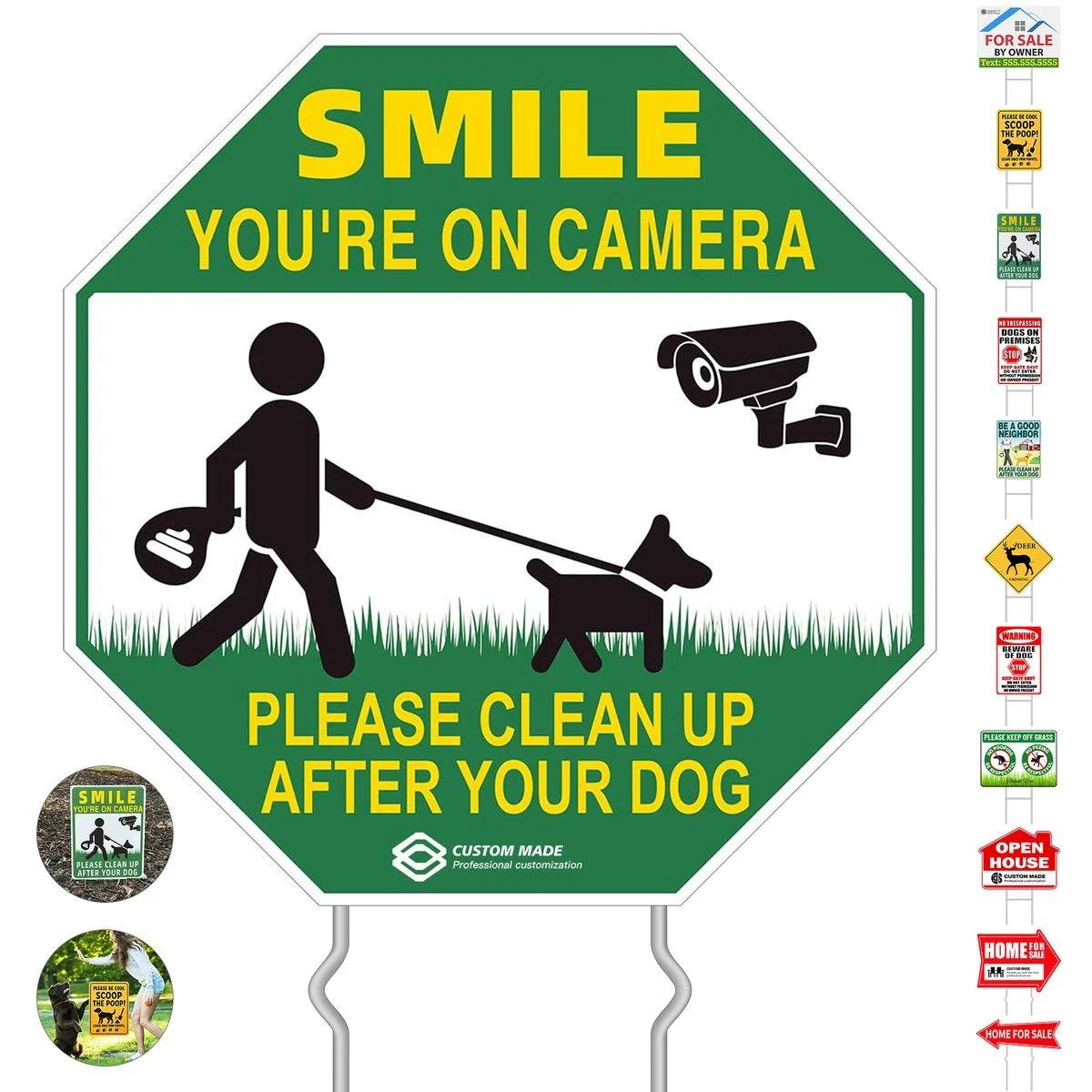 Outdoor Yard Garden Warning Sign With Stake 1