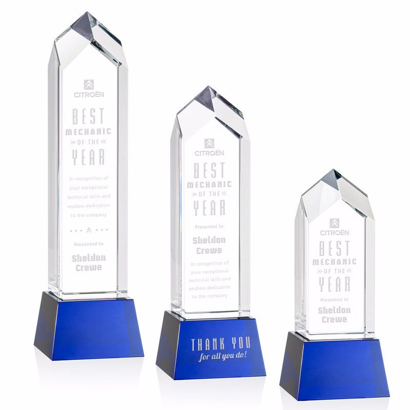 Clarington Award on Base - Blue