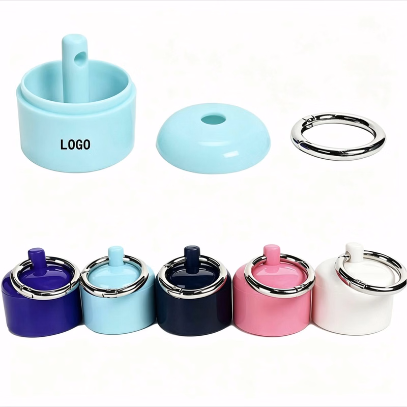 Portable Mini Trinket Storage Case With Attached Keyring