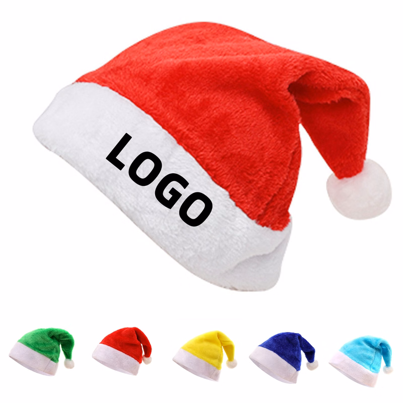 Christmas Santa Hat Plush Holiday Accessory