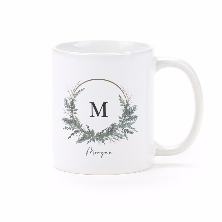 Holiday Monogram Coffee Mug (11 Oz.)