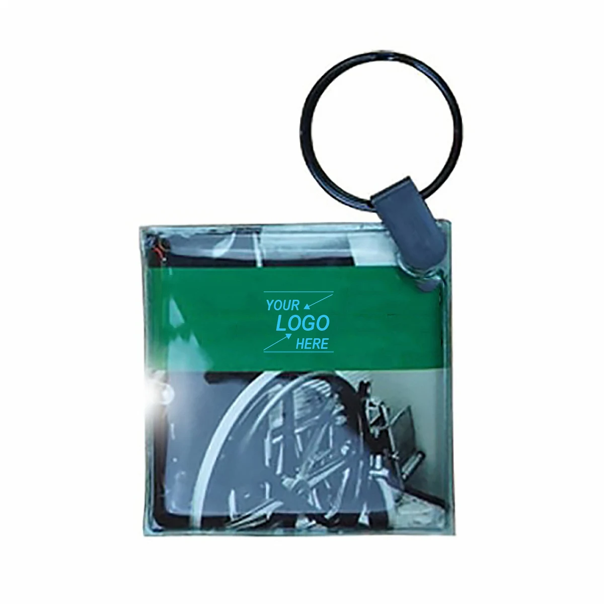 Custom PVC LED Square Keychain 1