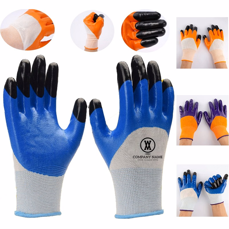 Work Gloves Labor Insurance Gloves Latex half Hanging Gloves