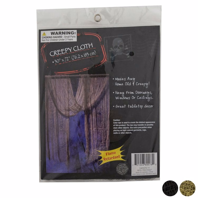 Creepy Cloth Decorations - Assorted Colors 30" x 72"