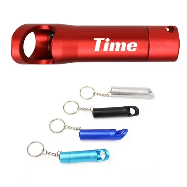 Custom Aluminum 3-LED Flashlight Bottle Opener Keychain — Multi-Tool Portable Gift 1
