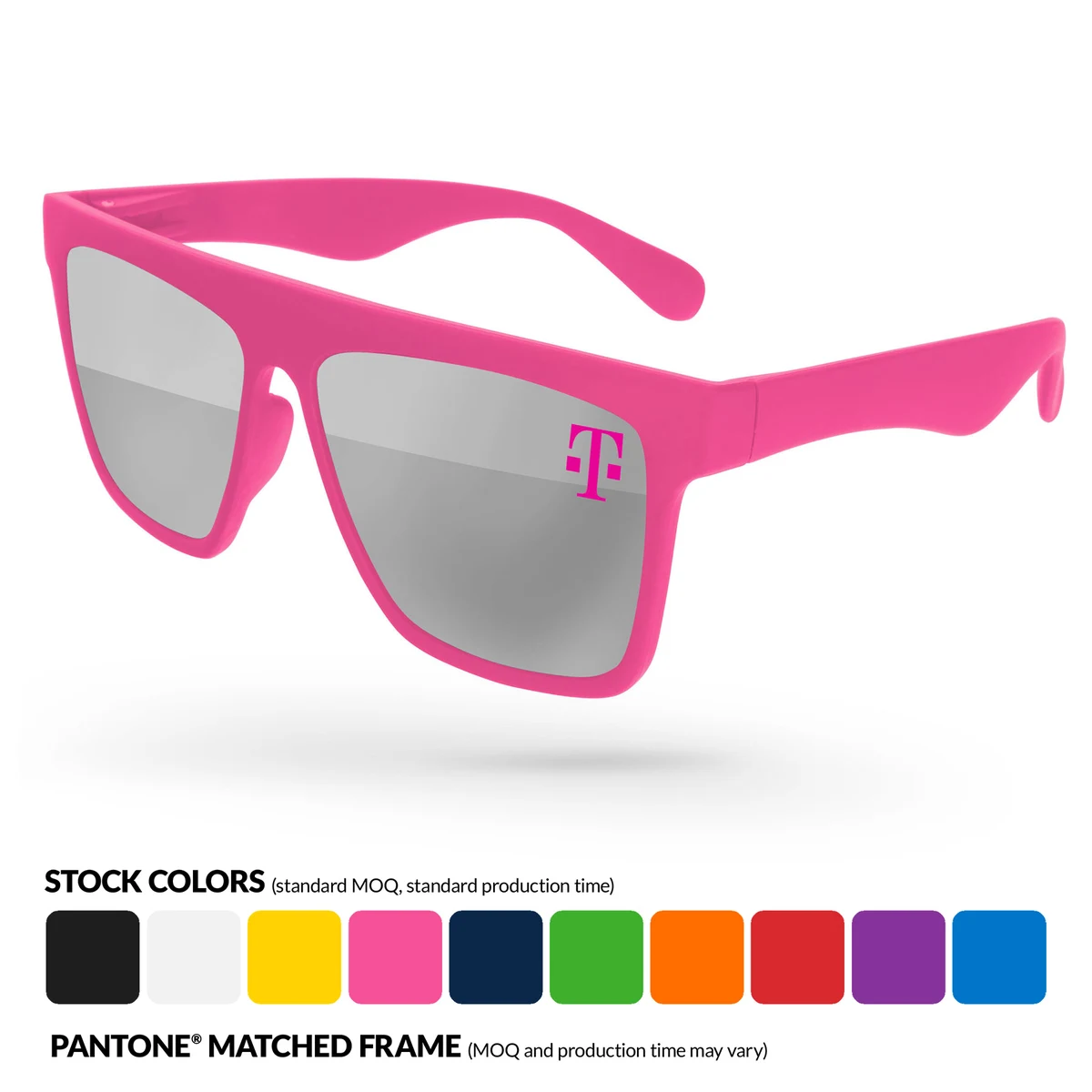 Laser Mirror Sunglasses w/ Lens Imprint 1