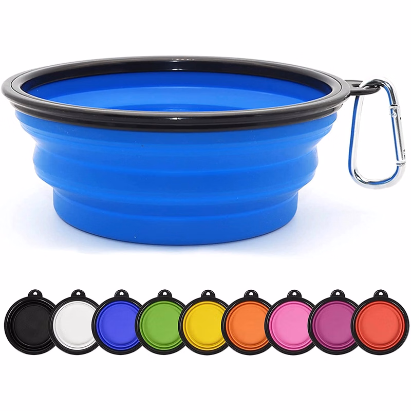 34oz Collapsible Pet Bowl with Carabiner Clip