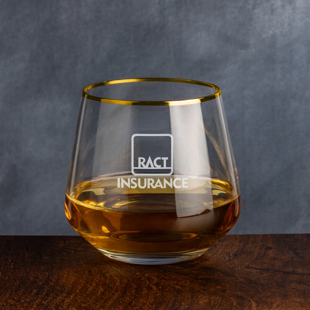 Tucson Gold Rim Whiskey Taster - Deep Etch 1