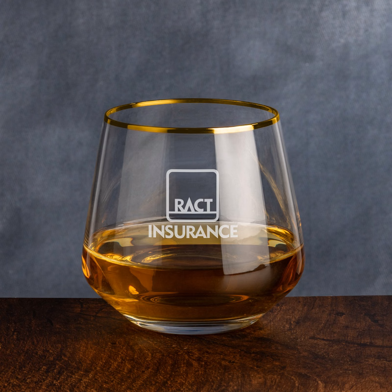 Tucson Gold Rim Whiskey Taster - Deep Etch