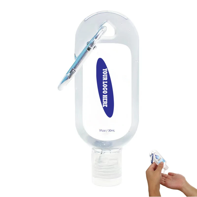 Portable Hand Sanitizer with Carabiner Clip 1