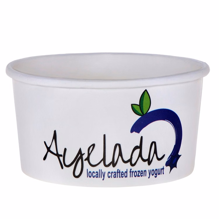 8 oz. Paper Dessert/Food Cup - Flexographic printed