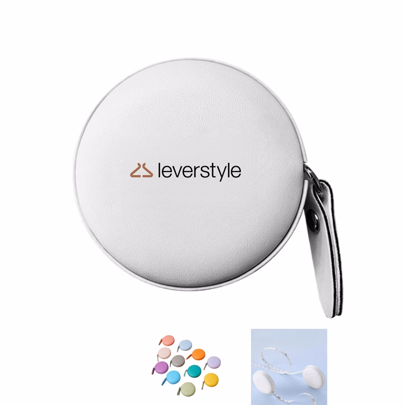 Soft PU Leather Round Retractable Measuring Tape