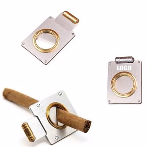 Elegant Golden Ring Single Blade Cigar Clipper