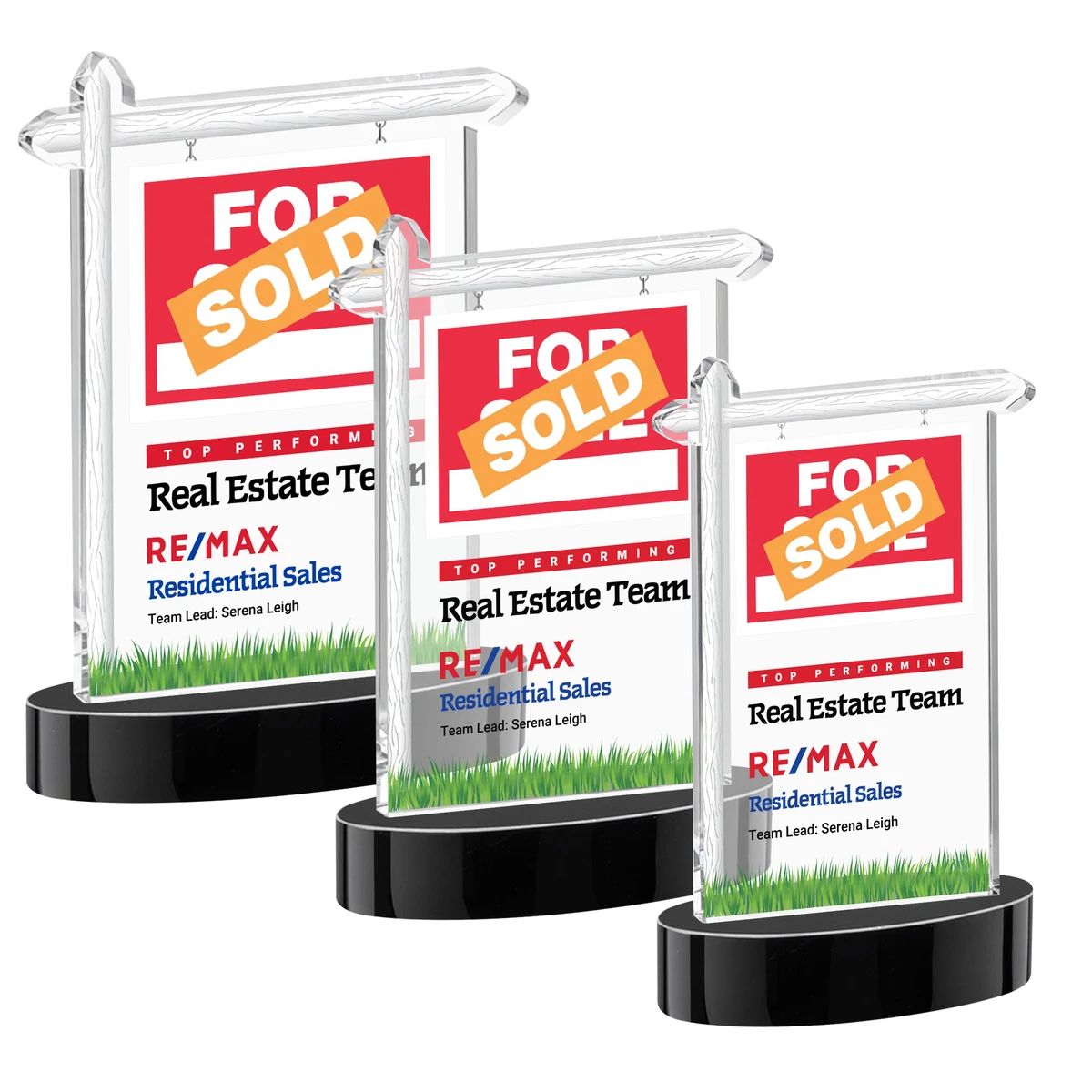Real Estate VividPrint™ Award on Alberton Base - Black 1