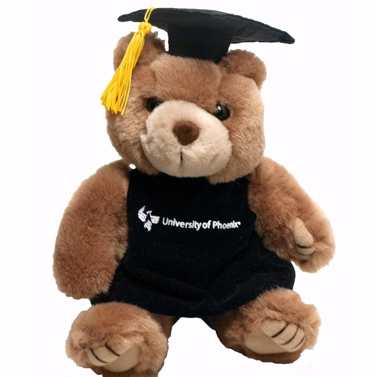 8" Graduation Bear with one color imprint