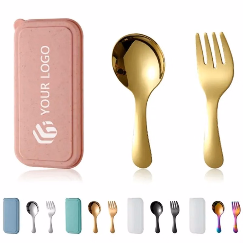 Stainless steel kids toddler utensils forks and spoons set