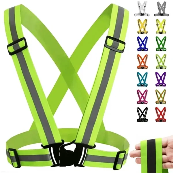 Custom Adjustable Reflective Safety Harness Straps — Active Worker Visibility 1
