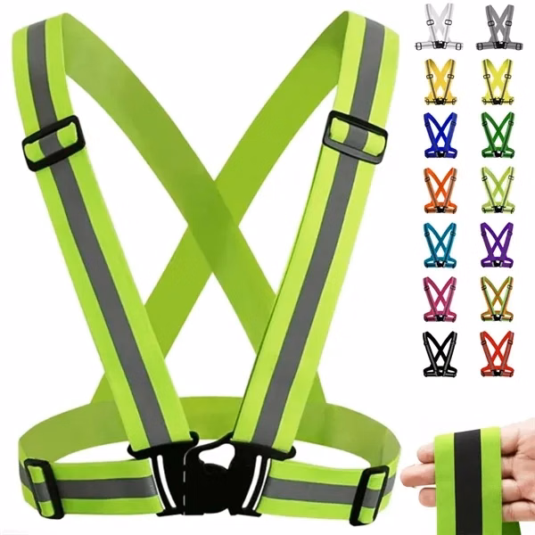 Custom Adjustable Reflective Safety Harness Straps — Active Worker Visibility