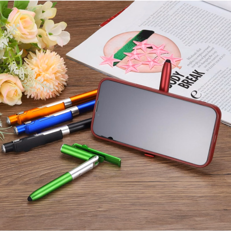 LED Phone Holder Touch Screen Capacitive Ballpoint Pens