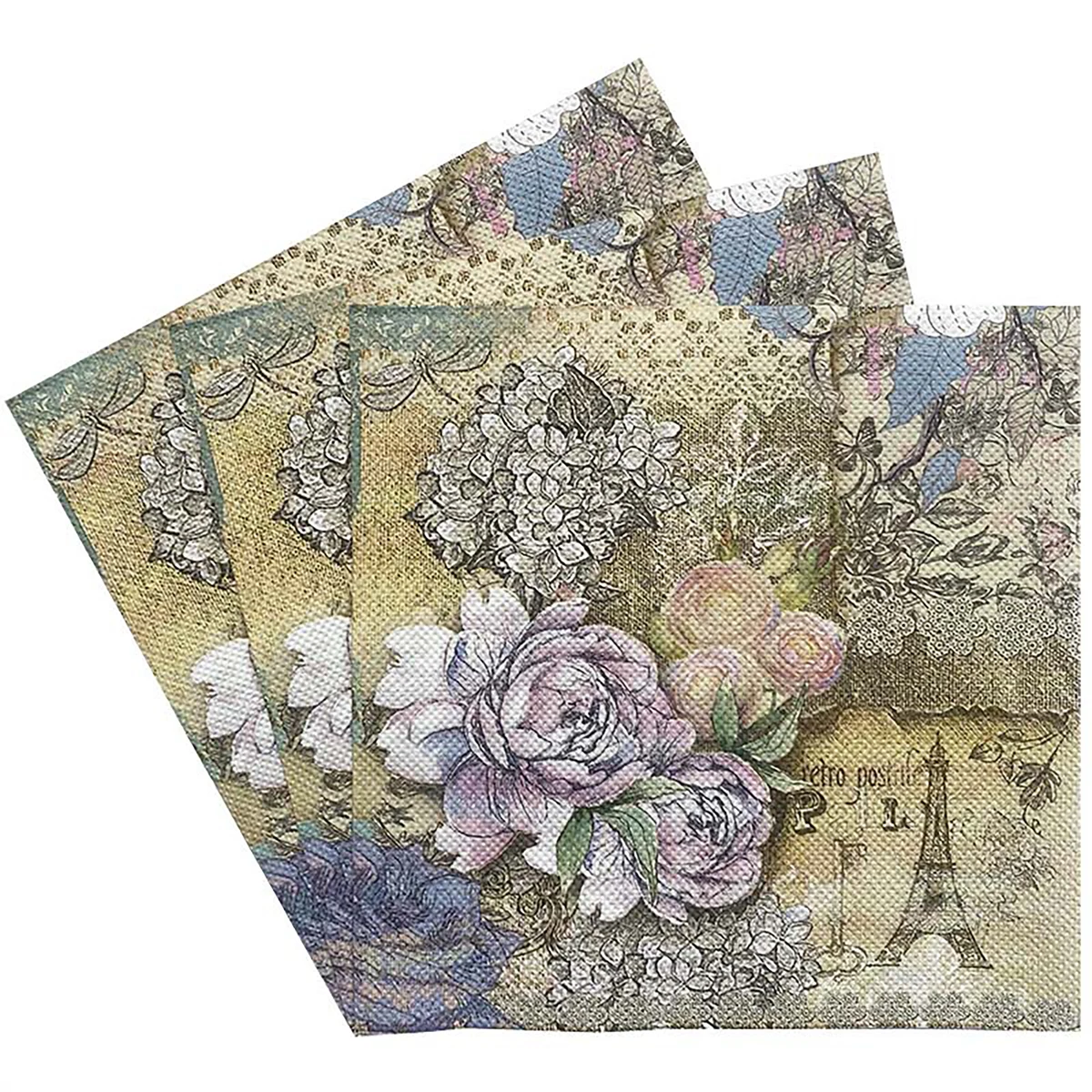 5" x 5" 3-Ply Full Color Beverage Napkins 1