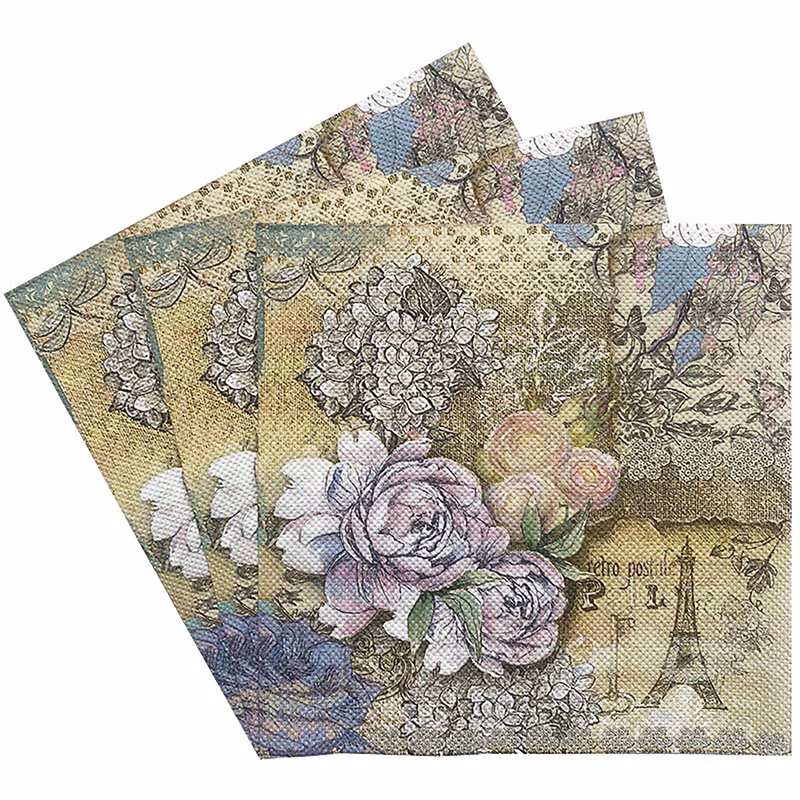 5" x 5" 3-Ply Full Color Beverage Napkins