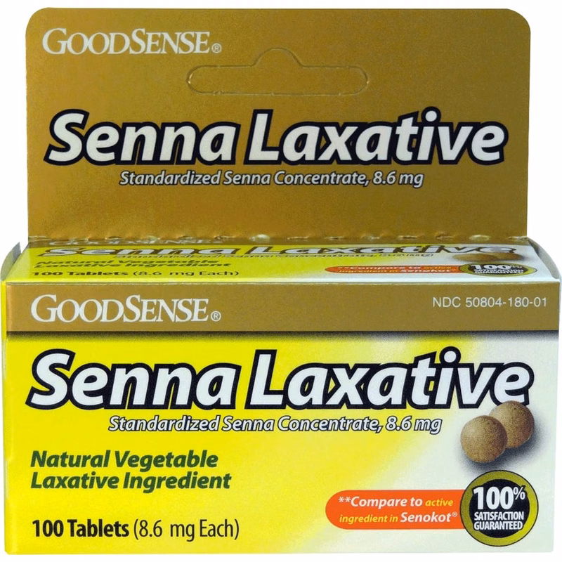Senna Laxative - 8.6 mg Natural Vegetable