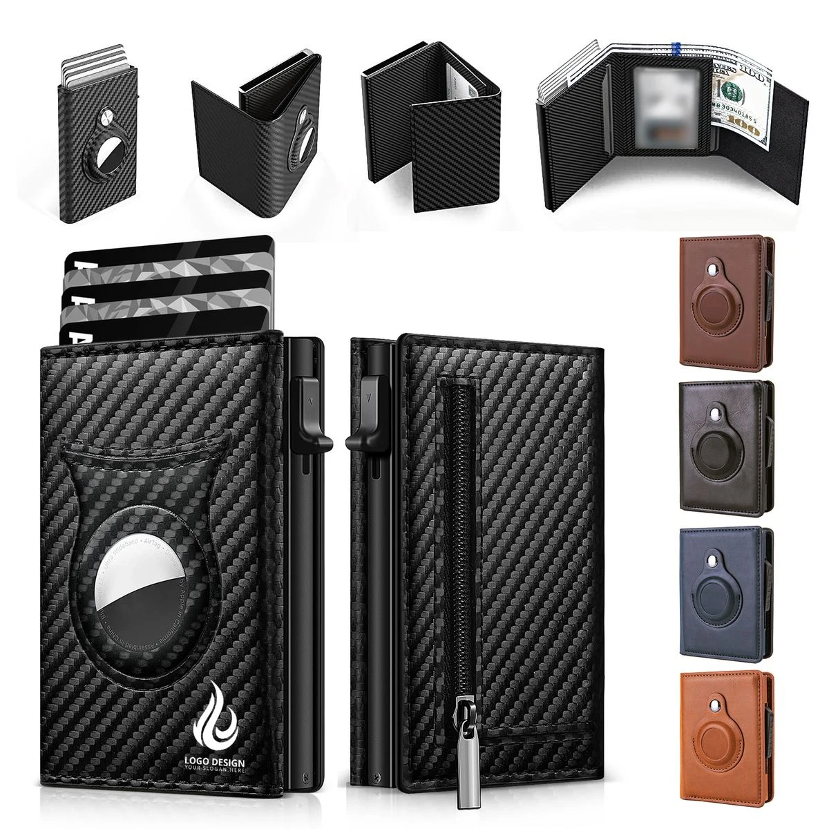 Minimalist Wallet for Men RFID Blocking Money Clip 1