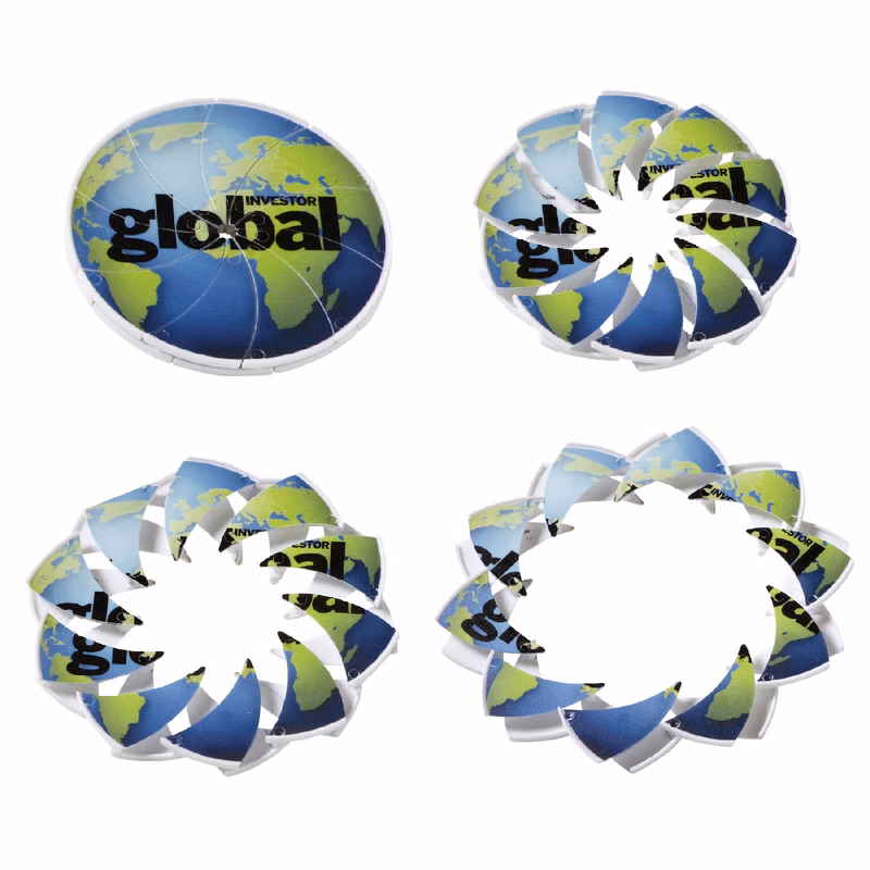 All-White Incredible Expanding Flying Disc with Digital Printing