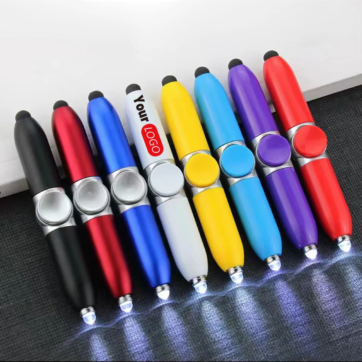 Spin Multi-Feature Fidget LED Pen Stress Relief Ballpoint 1