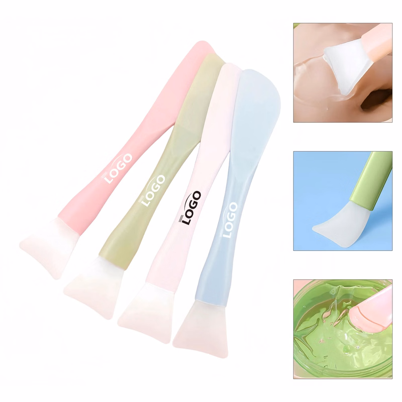 Dual Ended Facial Mask Brush Applicator With Spatula