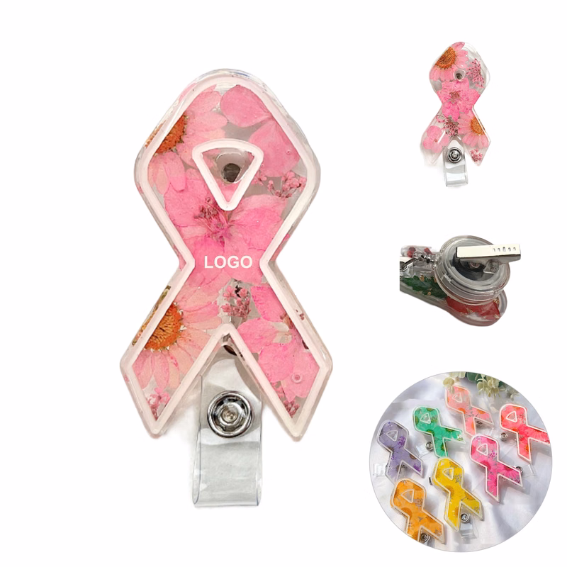 Dried Flower Retractable Badge Holder (direct import)