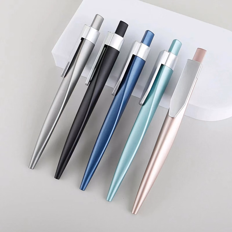 Custom Metallic Paint Triangle Press-type Ballpoint Pen