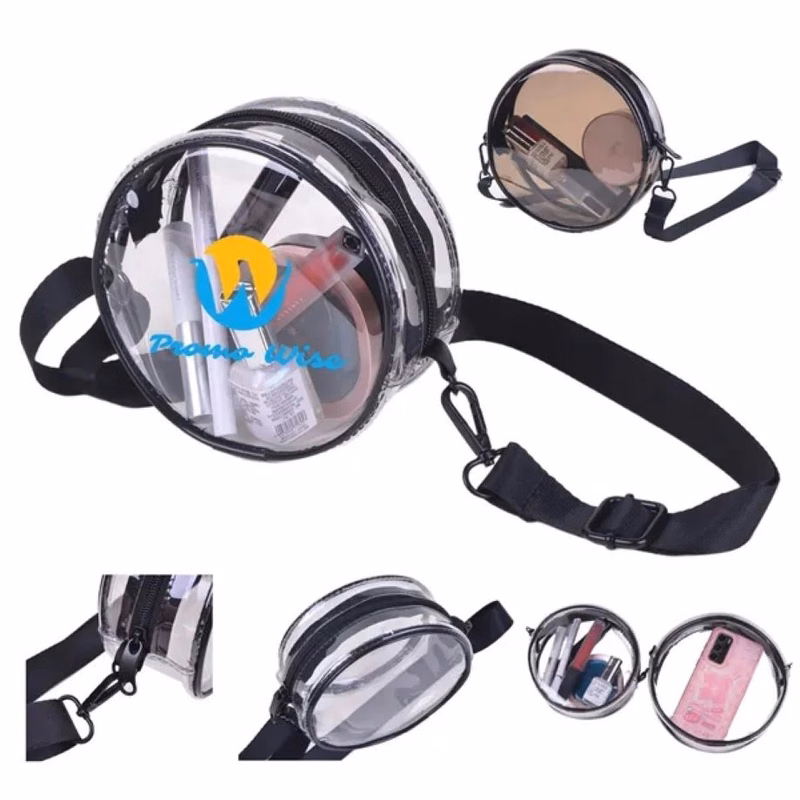 Waterproof PVC Crossbody Transparent Small Round Bag