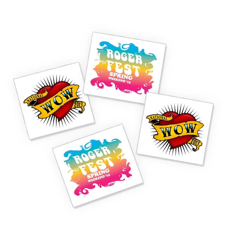 3" x 4" Custom Temporary Tattoos- 24 Hour Rush Delivery! 1