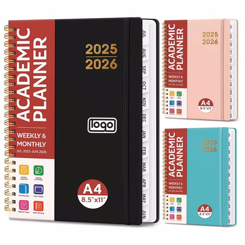 Weekly Monthly Planner Notebook w/Tabs