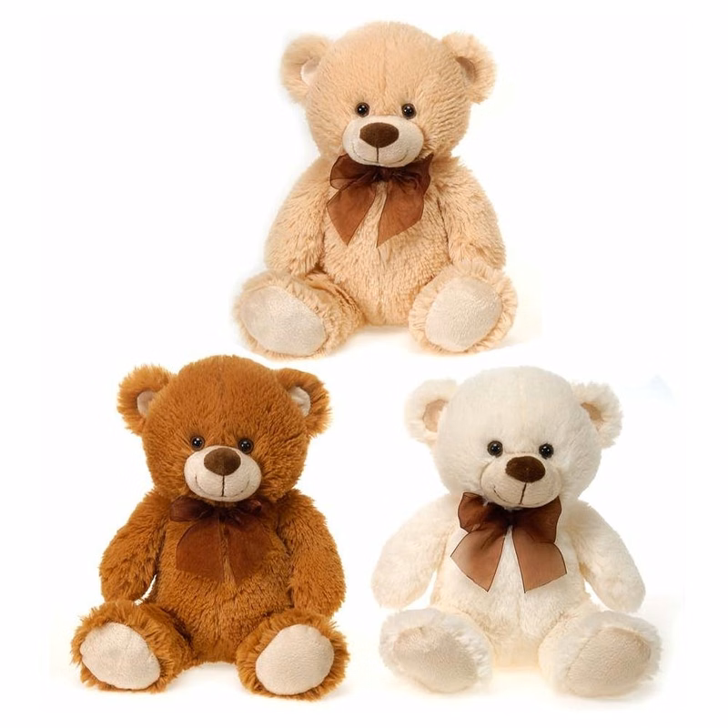 Sitting Bear Plush Toys - 9.5" Assorted Colors