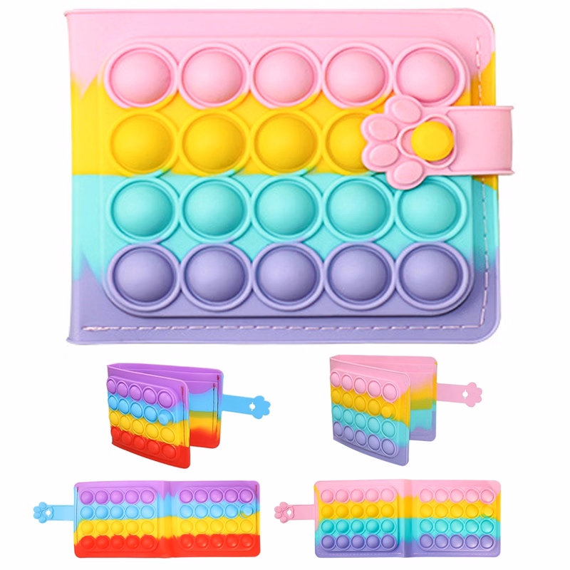 Push Pop Bubble Wallet Fidget Toy