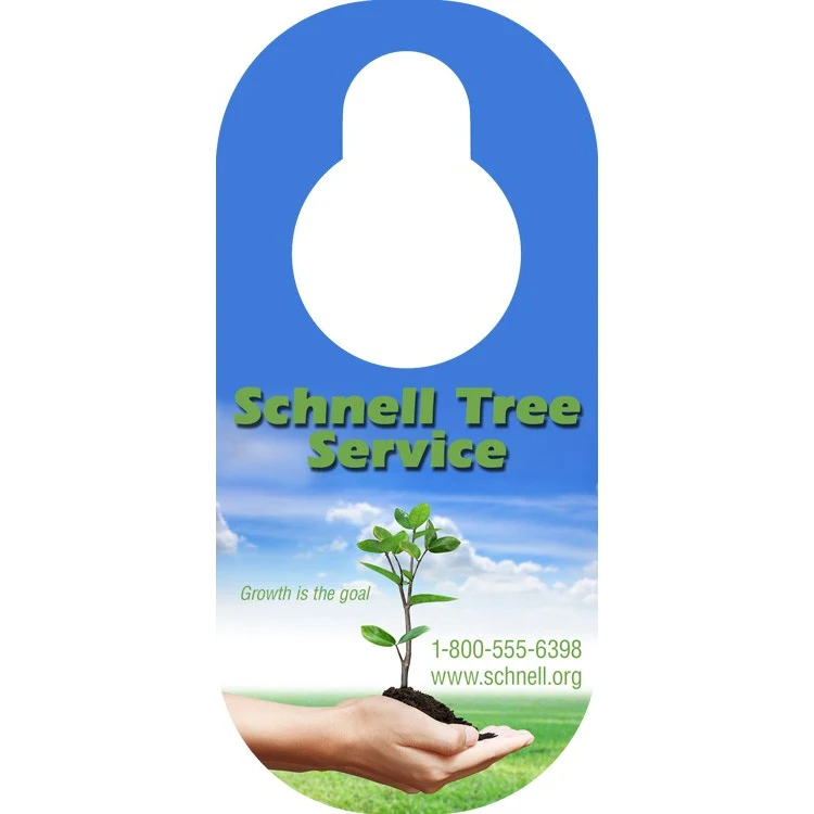 Oval 10 Mil Plastic Door Hanger (Full Color) 1