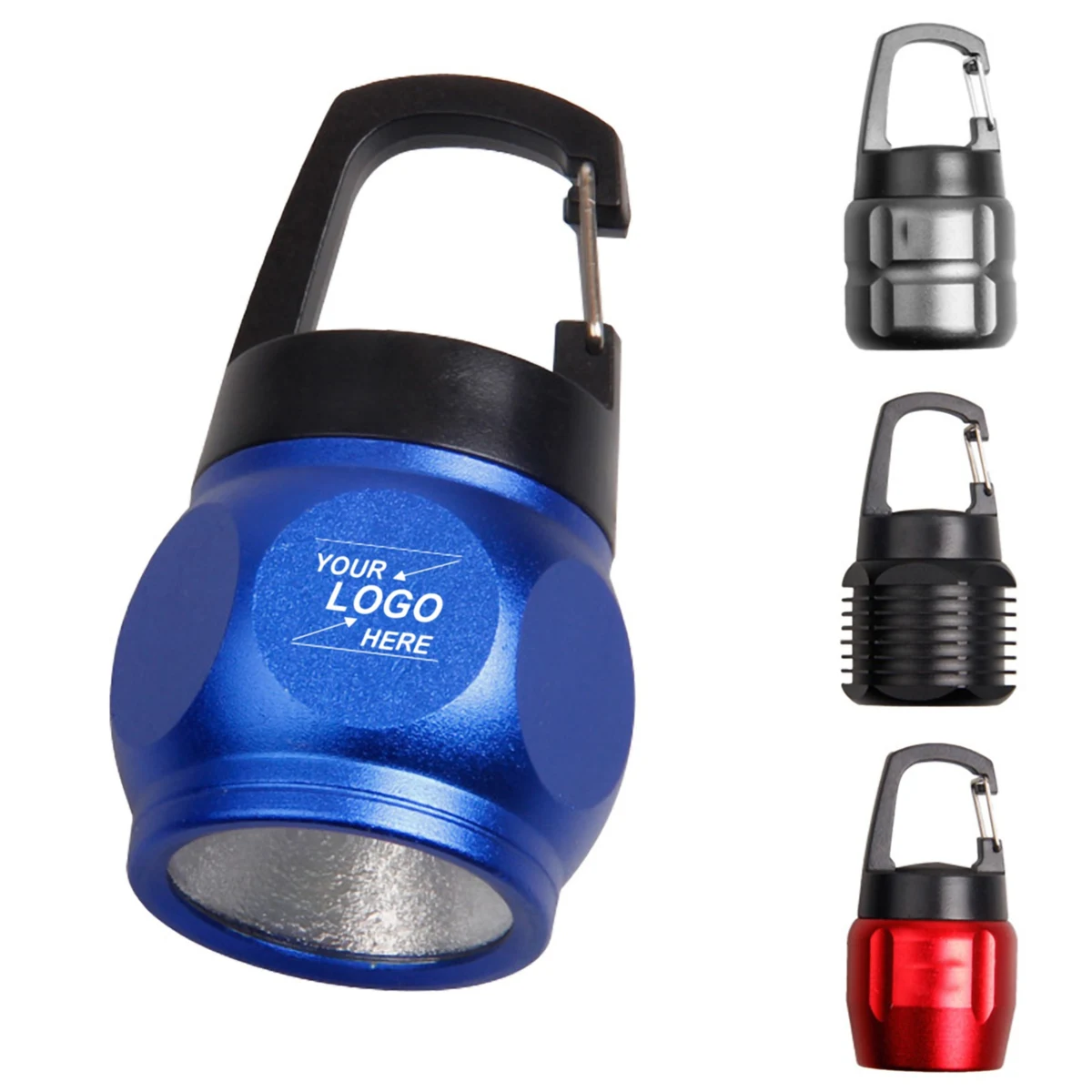COB LED Flashlight w/Carabiner 1
