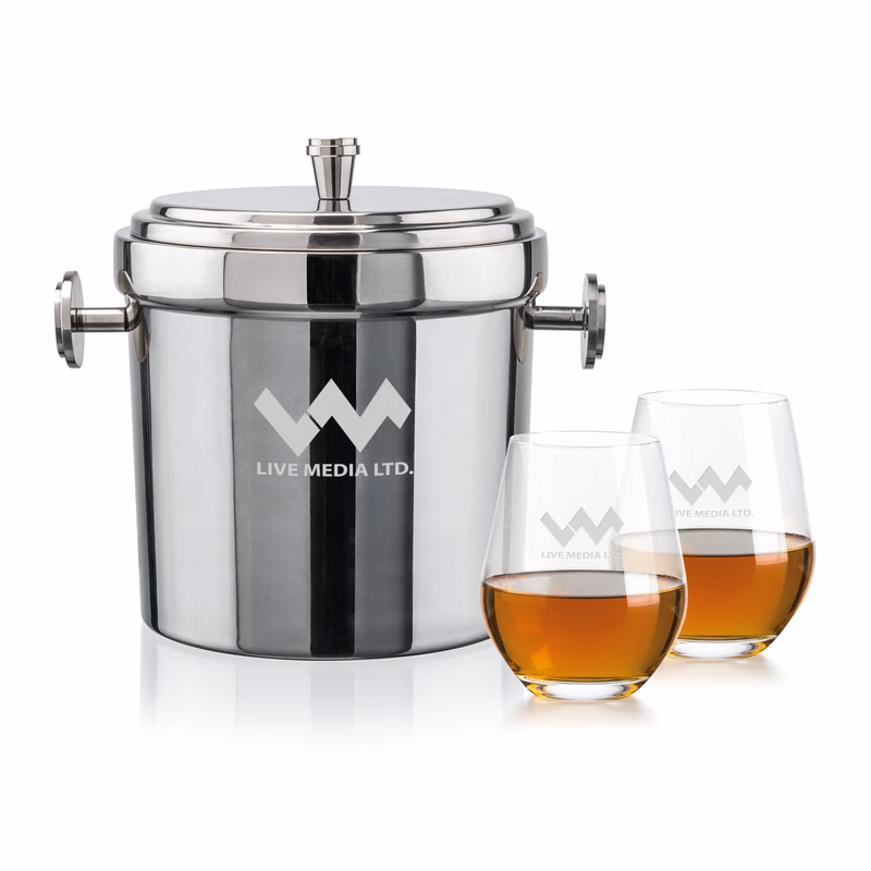 Milano Ice Bucket & Graydon On-the-Rocks Set
