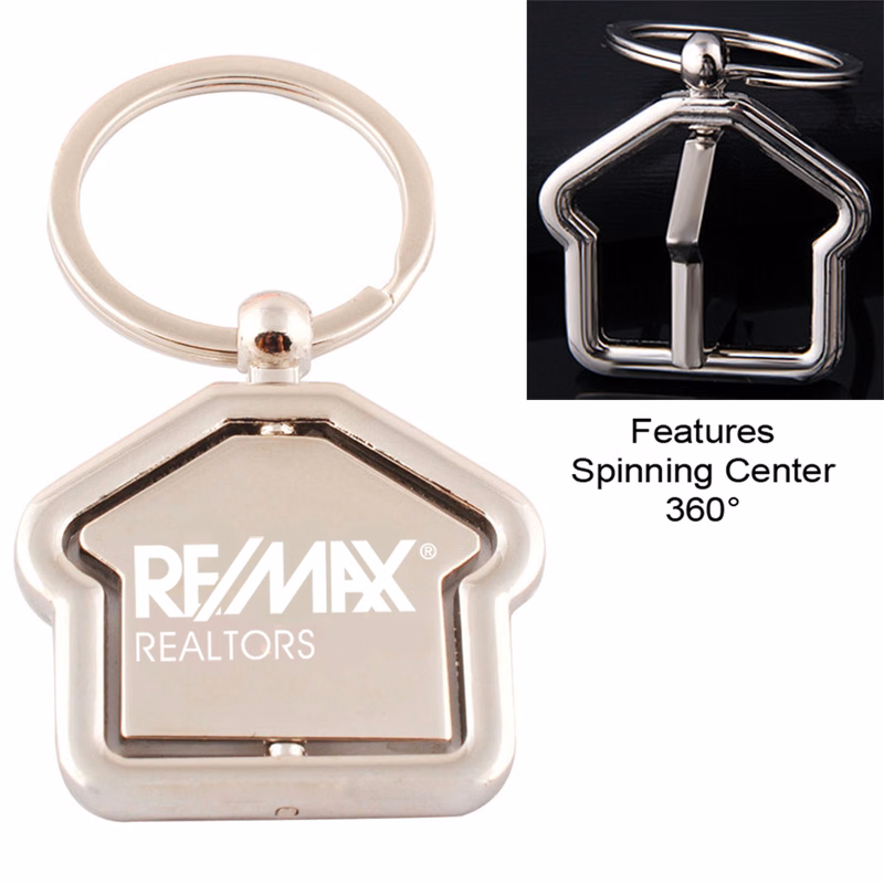 Luxe Silver House Photo Keyring