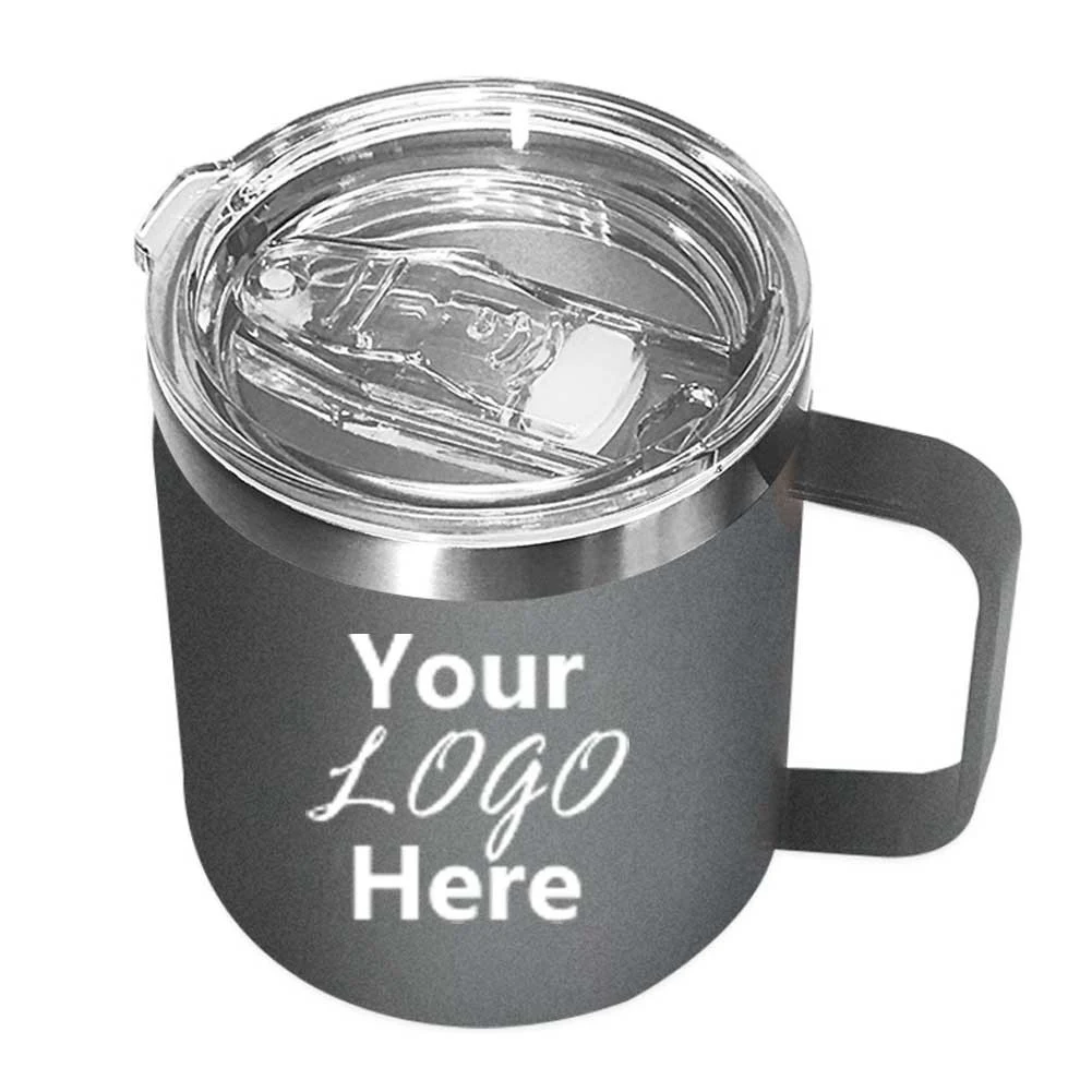 14 Oz. Coffee Mug Double Insulated Stainless Steel with Closed Slider Lid 1