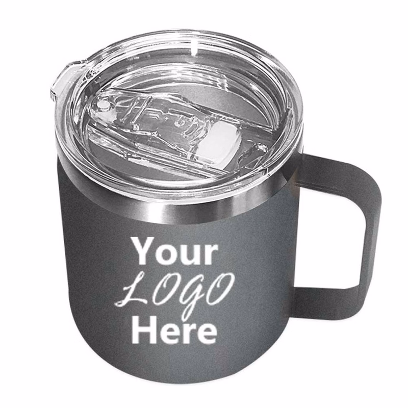 14 Oz. Coffee Mug Double Insulated Stainless Steel with Closed Slider Lid