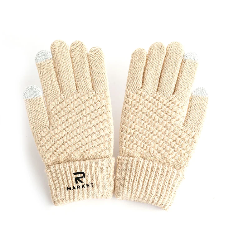 Winter Touchscreen Gloves made from acrylic and wool spinning 1